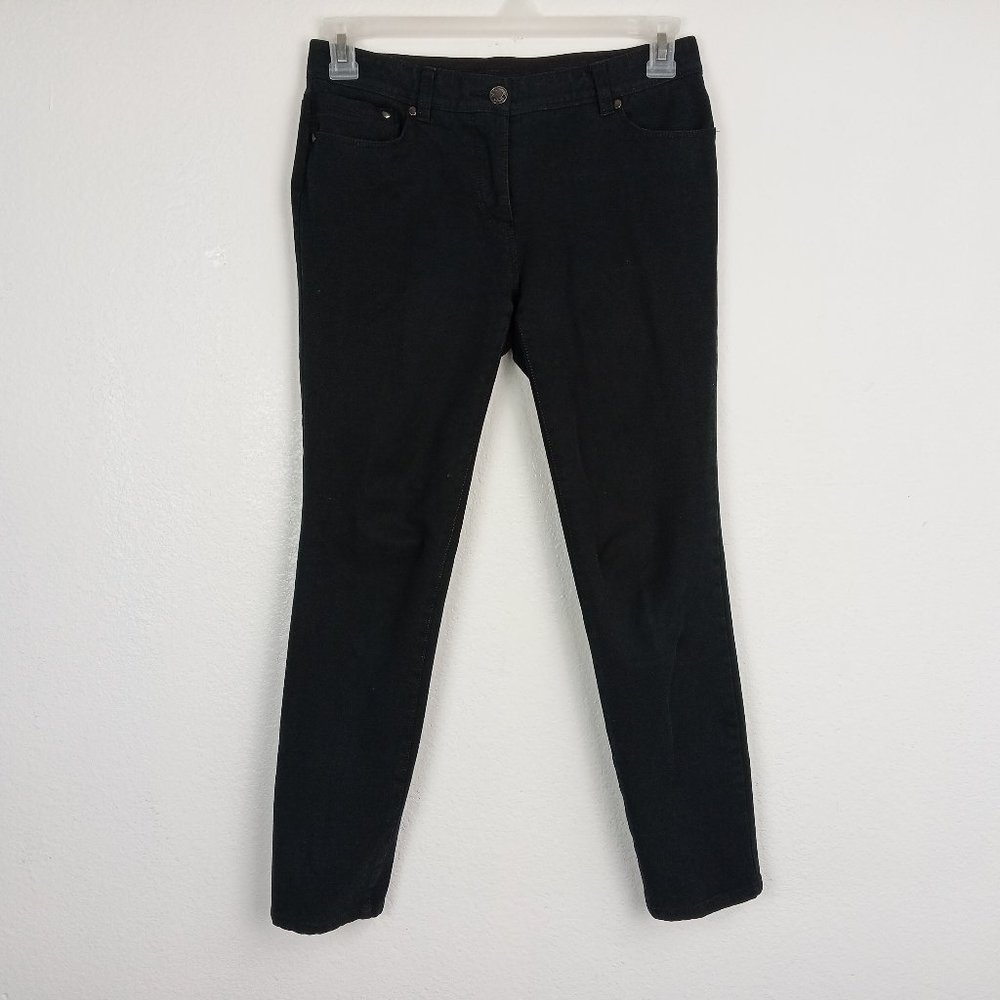 Chico's SO Slimming Black Jeans Size 0 REG US S/4 Comfort Waist Tummy Panel